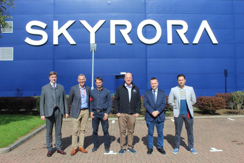 US Space Force Visit UK Rocket Company Skyrora and Space Force Outside Rocket Factory